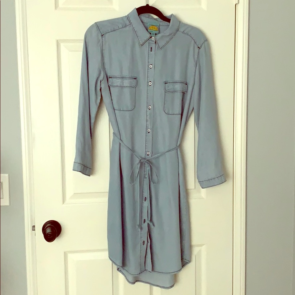 Long sleeve denim dress